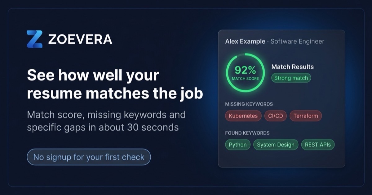 ZoeVera Resume logo