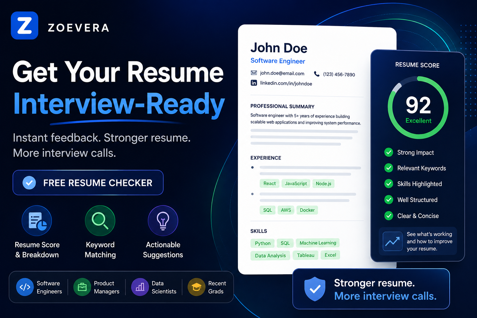 ZoeVera Resume logo